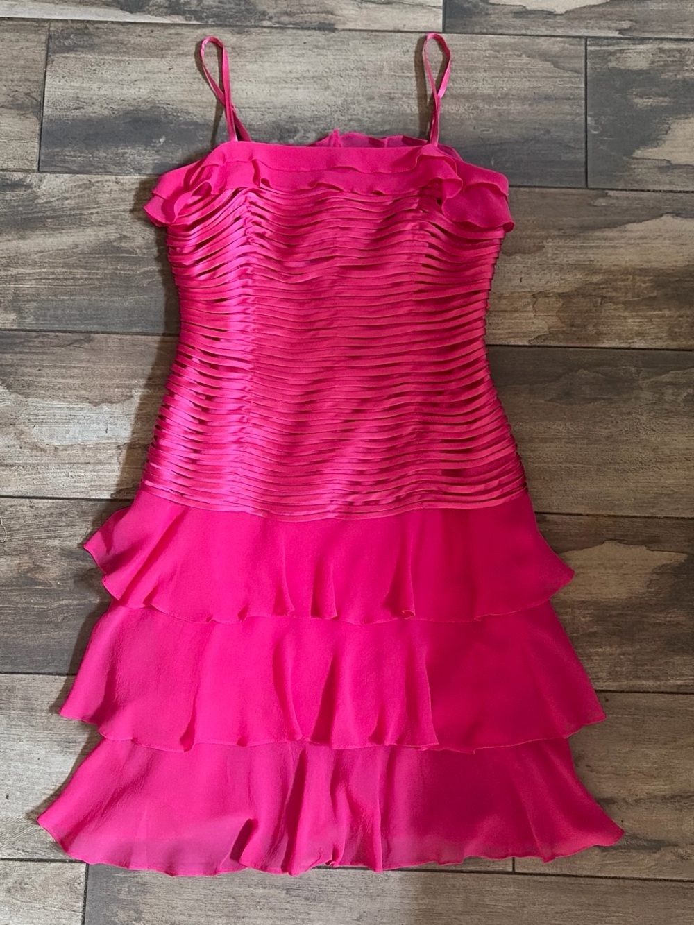 Vintage Sue Wong 100% Silk Pink Mini Dress